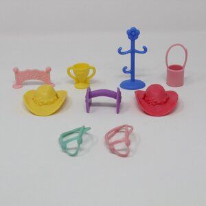 LPS Littlest Pet Shop Raceabout Ranch Accessory Lot - Hats - Reins - Authentic